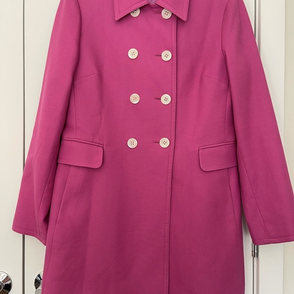 Anne Taylor Magenta Trench Coat - Picture 2 of 6